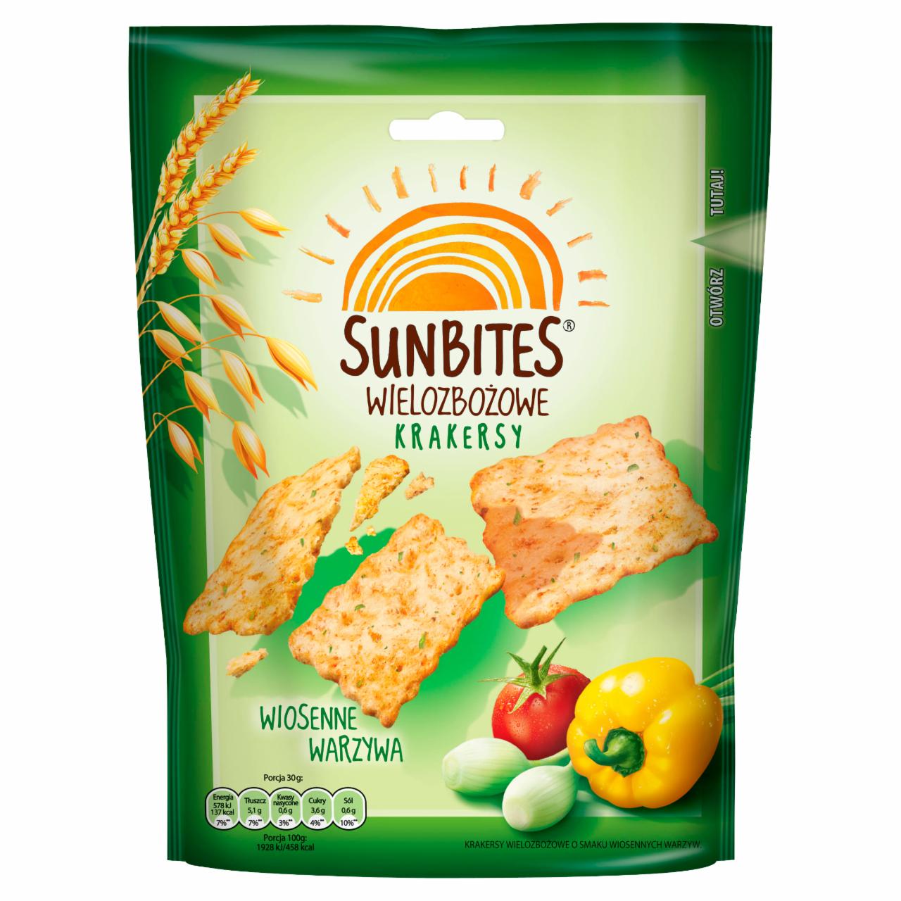 Zdjęcia - Sunbites Wielozbożowe krakersy wiosenne warzywa 100 g