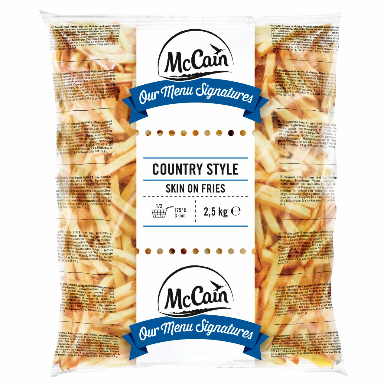 Zdjęcia - McCain Country Style Skin On Fries Frytki ze skórką 2,5 kg