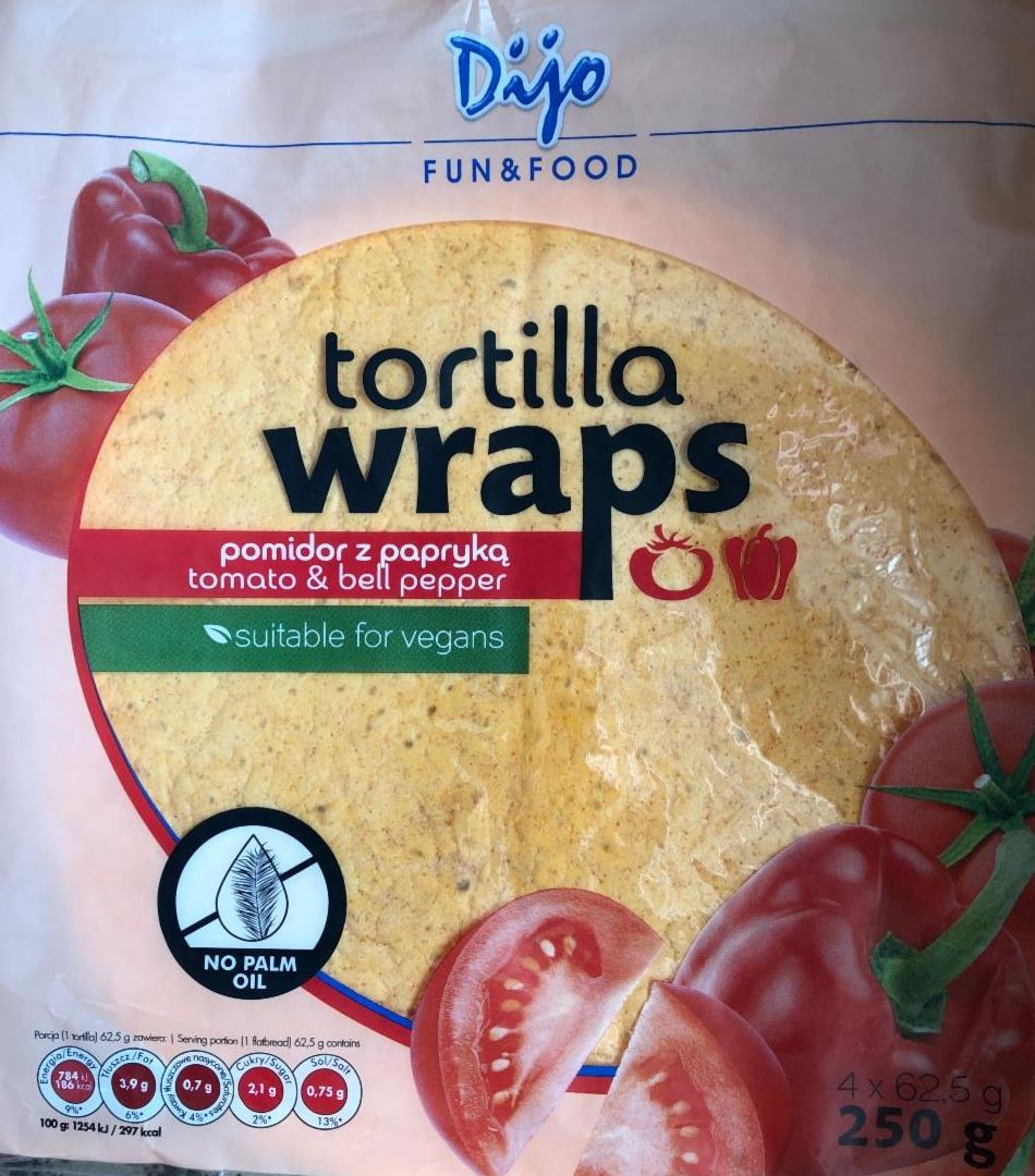 Zdjęcia - Tortilla - plaski pszenne pomidorowo-paprykowe Dijo