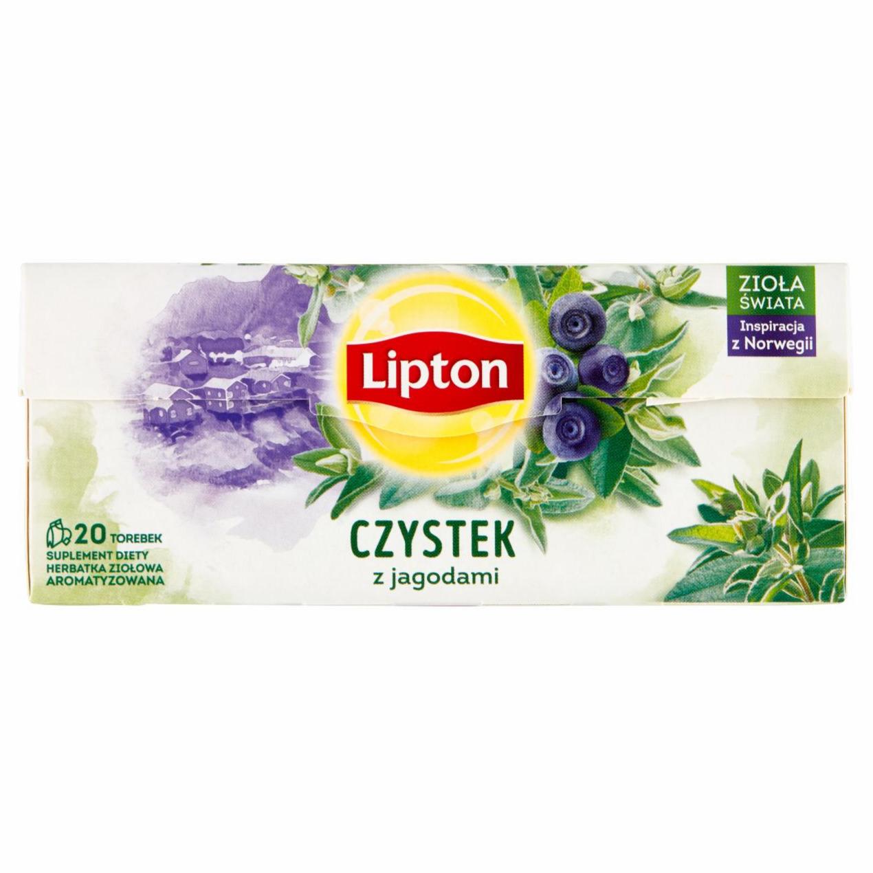 Zdjęcia - Lipton Suplement diety herbatka ziołowa aromatyzowana czystek z jagodami 20 g (20 torebek)