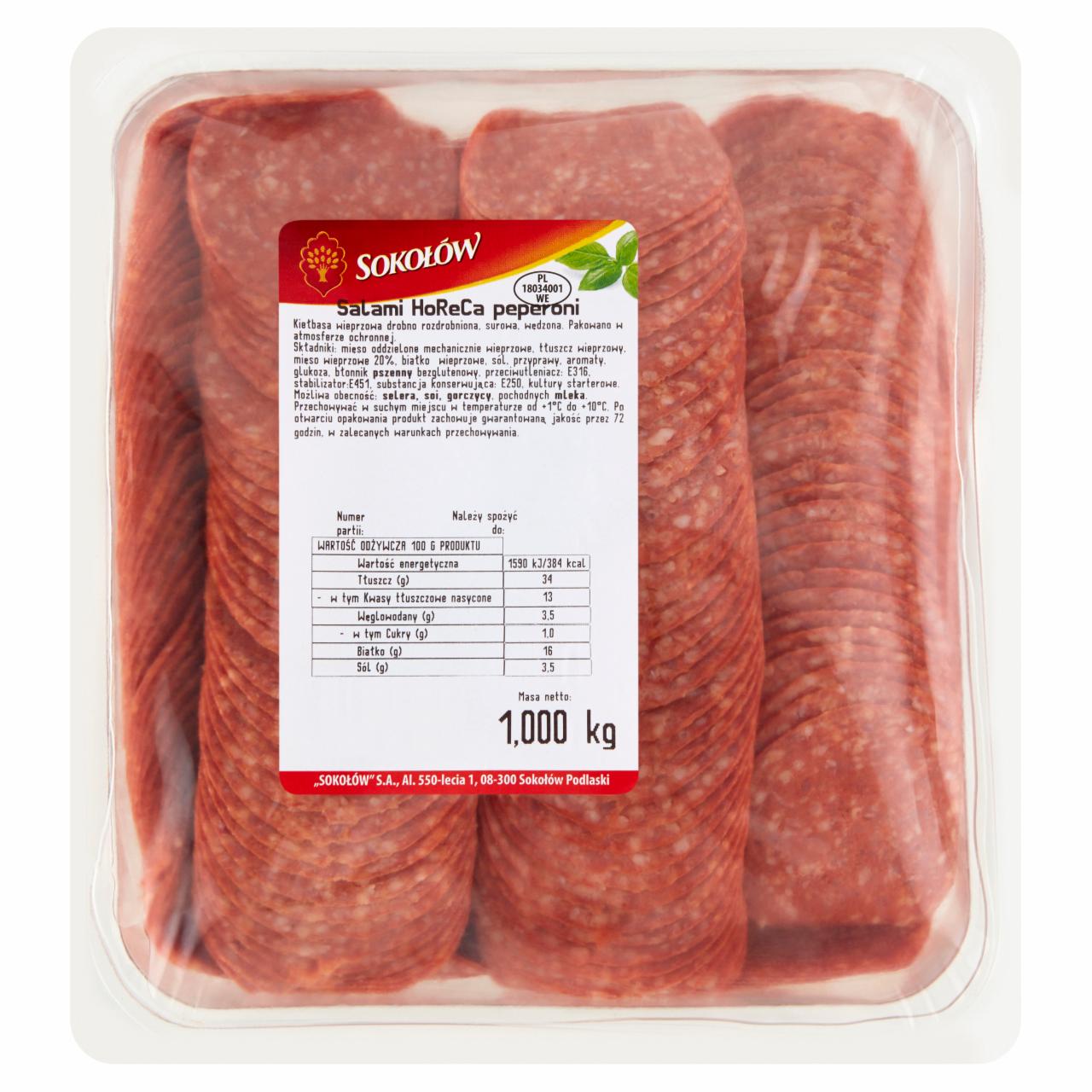 Zdjęcia - Sokołów Salami Horeca pepperoni 1,000 kg