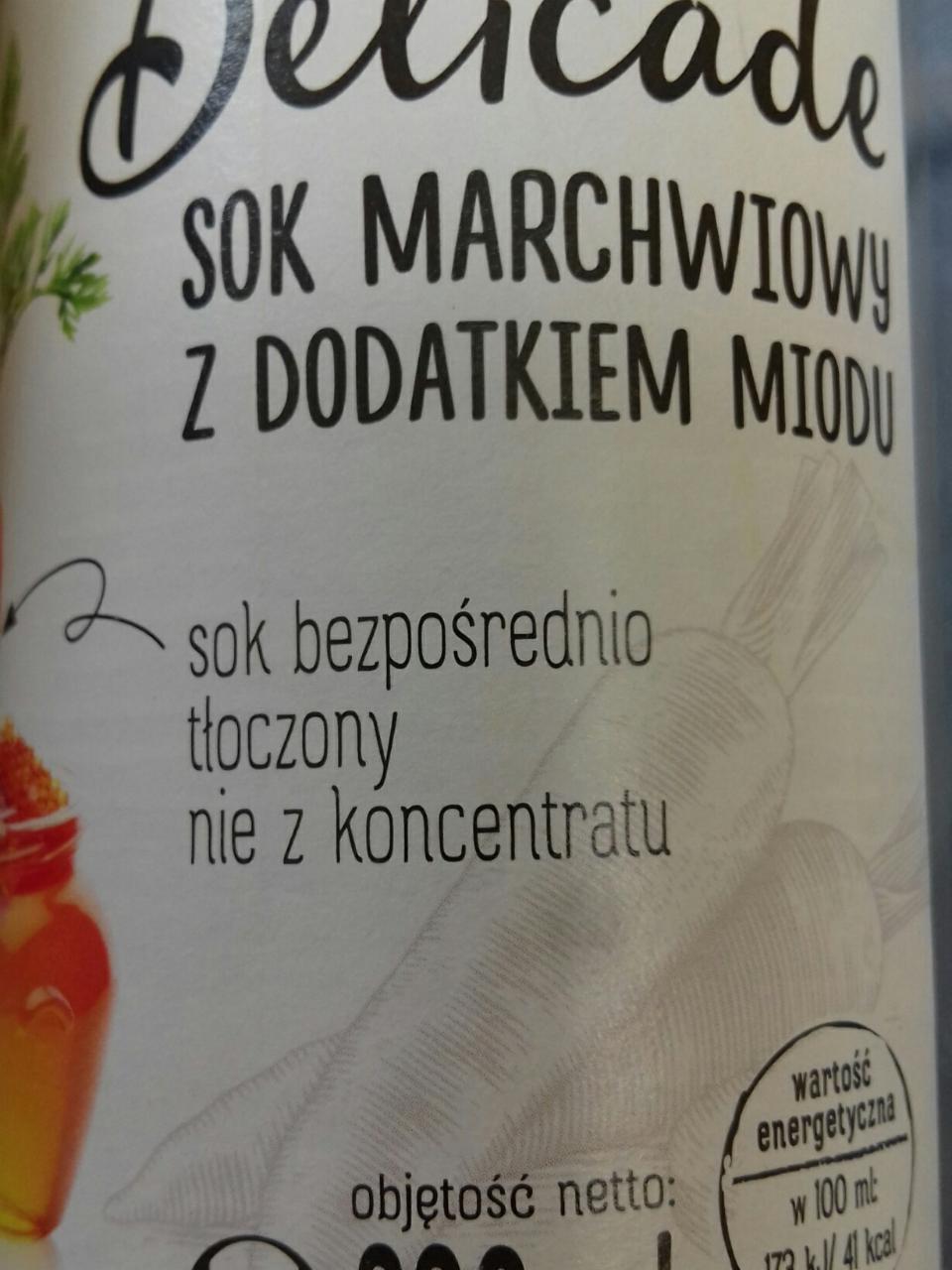 Zdjęcia - Sok marchwiowy z dodatkiem miodu Delicade