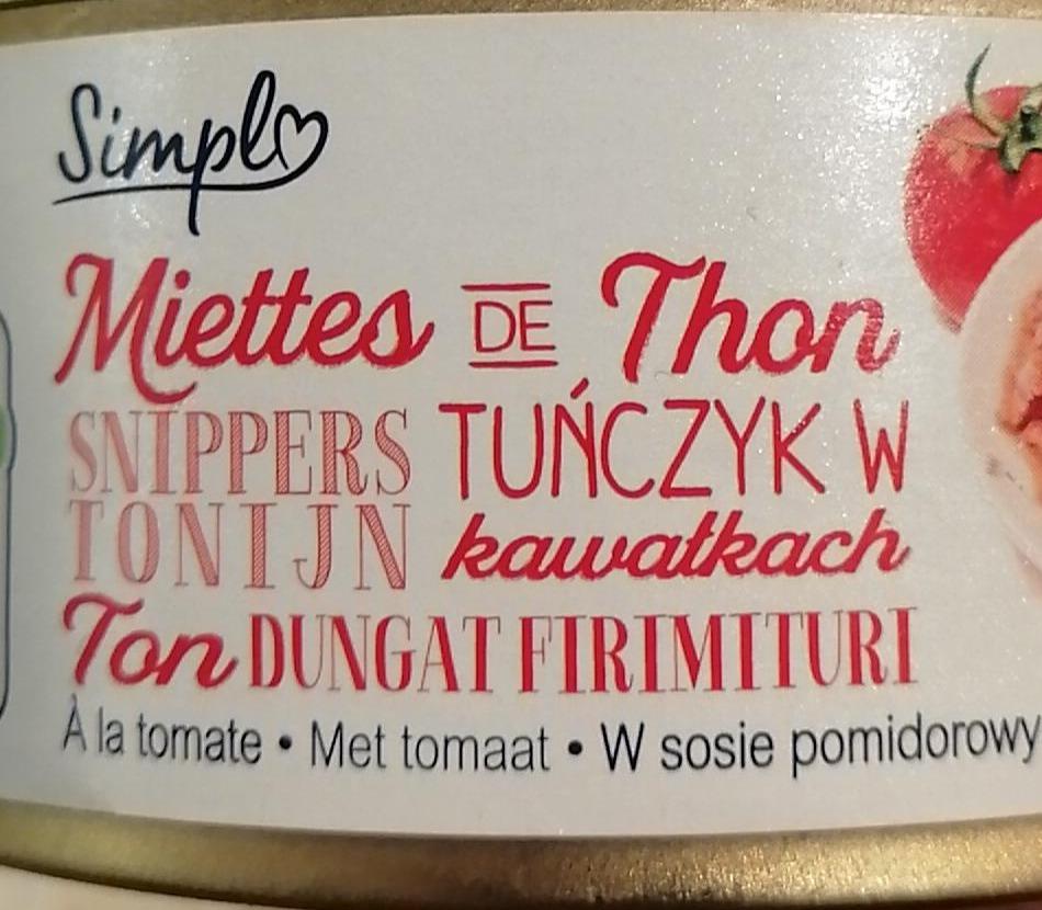 Zdjęcia - Tuńczyk w kawałkach w sosie pomidorowym Simple