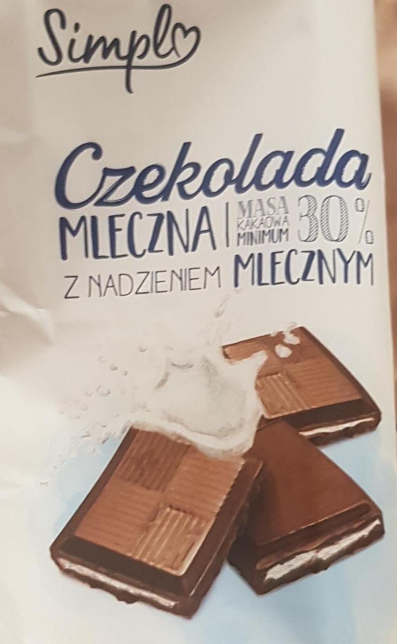 Zdjęcia - czekolada mleczna z nadzieniem mlecznym Simpl