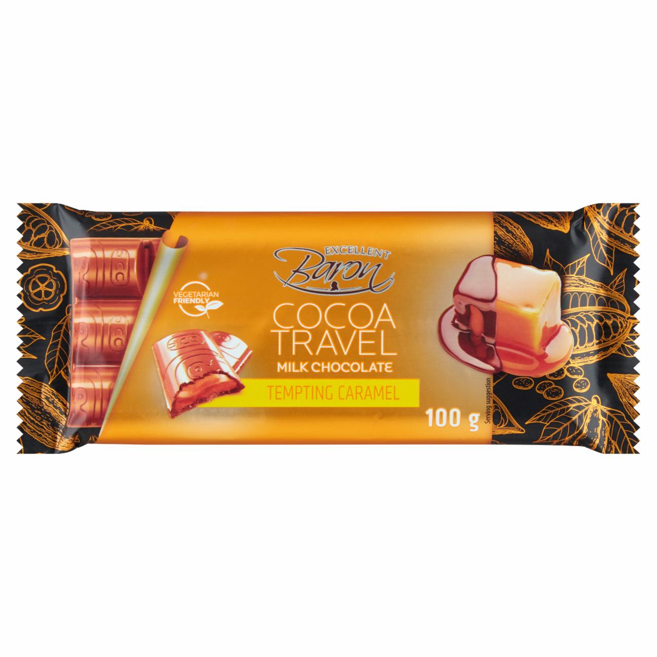 Zdjęcia - Excellent Baron Cocoa Travel Czekolada mleczna z nadzieniami o smaku karmelowym 100 g