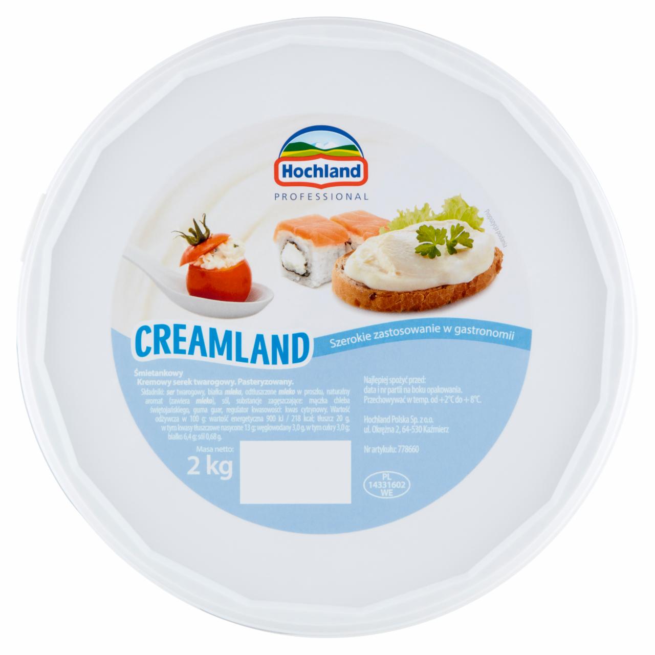 Zdjęcia - Hochland Professional Creamland Kremowy serek twarogowy śmietankowy 2 kg