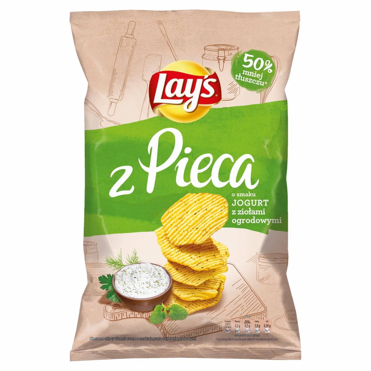 Zdjęcia - Lay's z Pieca Pieczone chipsy Jogurt z ziołami ogrodowymi 130 g