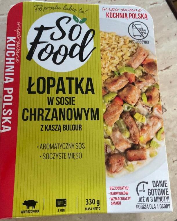 Zdjęcia - Łopatka w sosie chrzanowym z kaszą bulgur so food