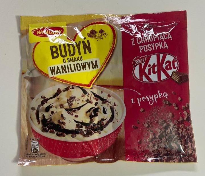 Zdjęcia - Budyń o smaku waniliowym z chrupiącą posypką KitKat Winiary