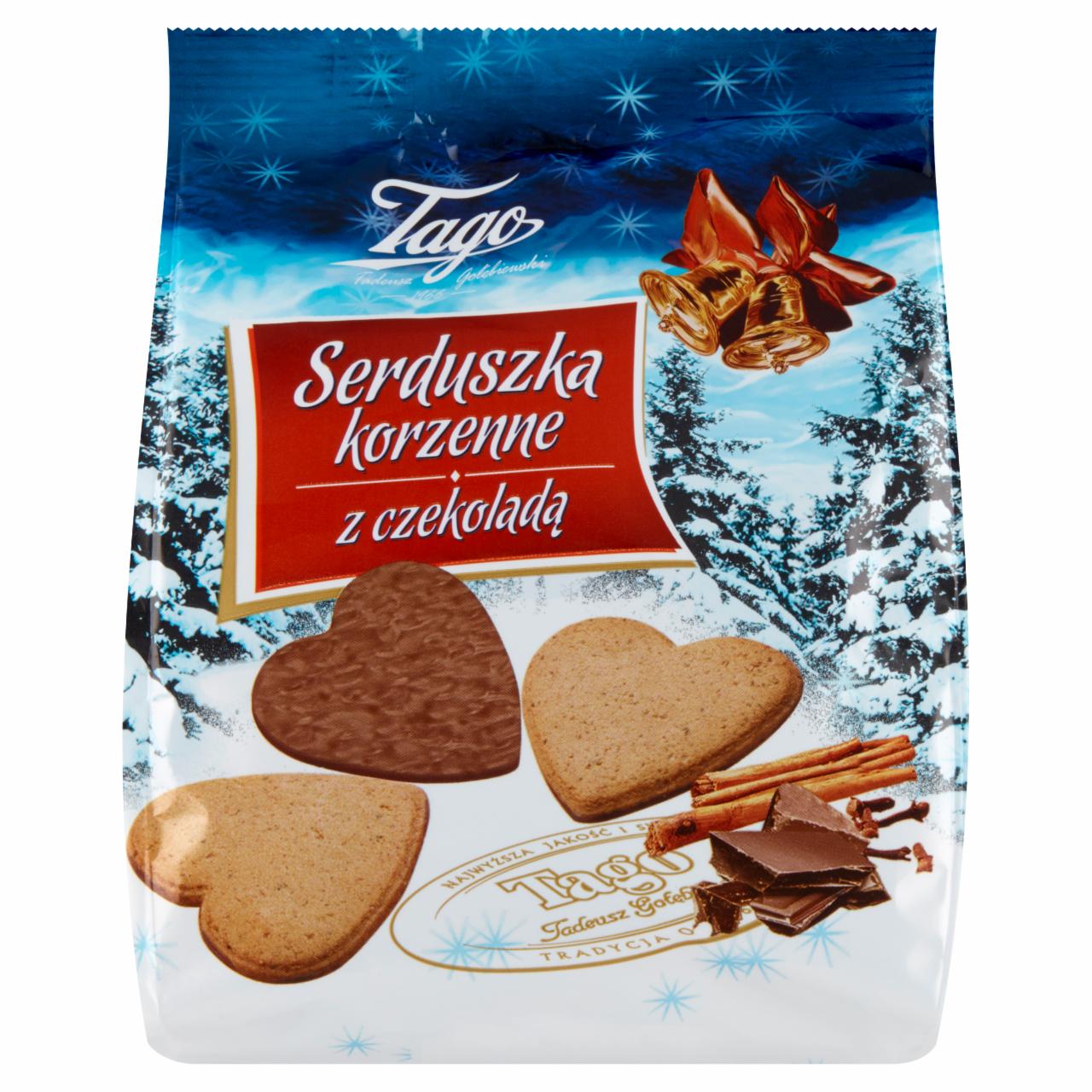 Zdjęcia - Tago Serduszka korzenne z czekoladą 200 g
