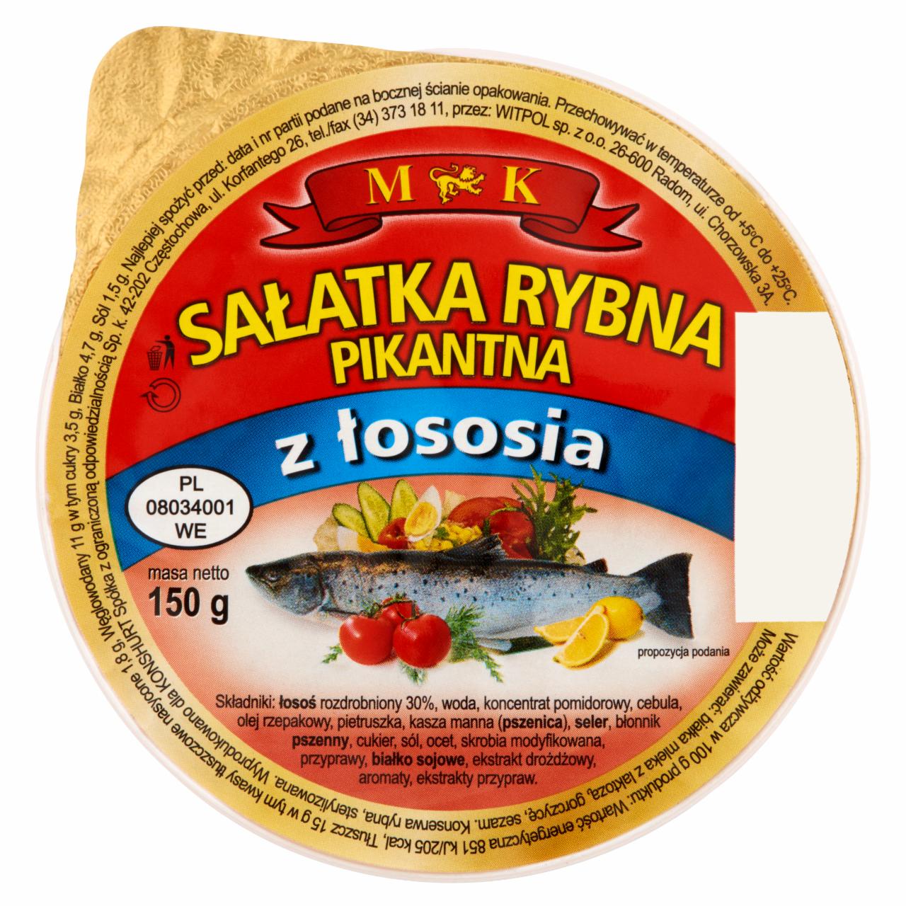 Zdjęcia - MK Sałatka rybna pikantna z łososia 150 g