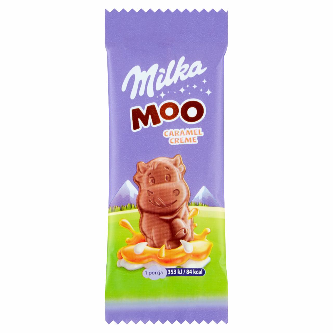 Zdjęcia - Milka Moo Czekolada mleczna z nadzieniem karmelowym 16 g