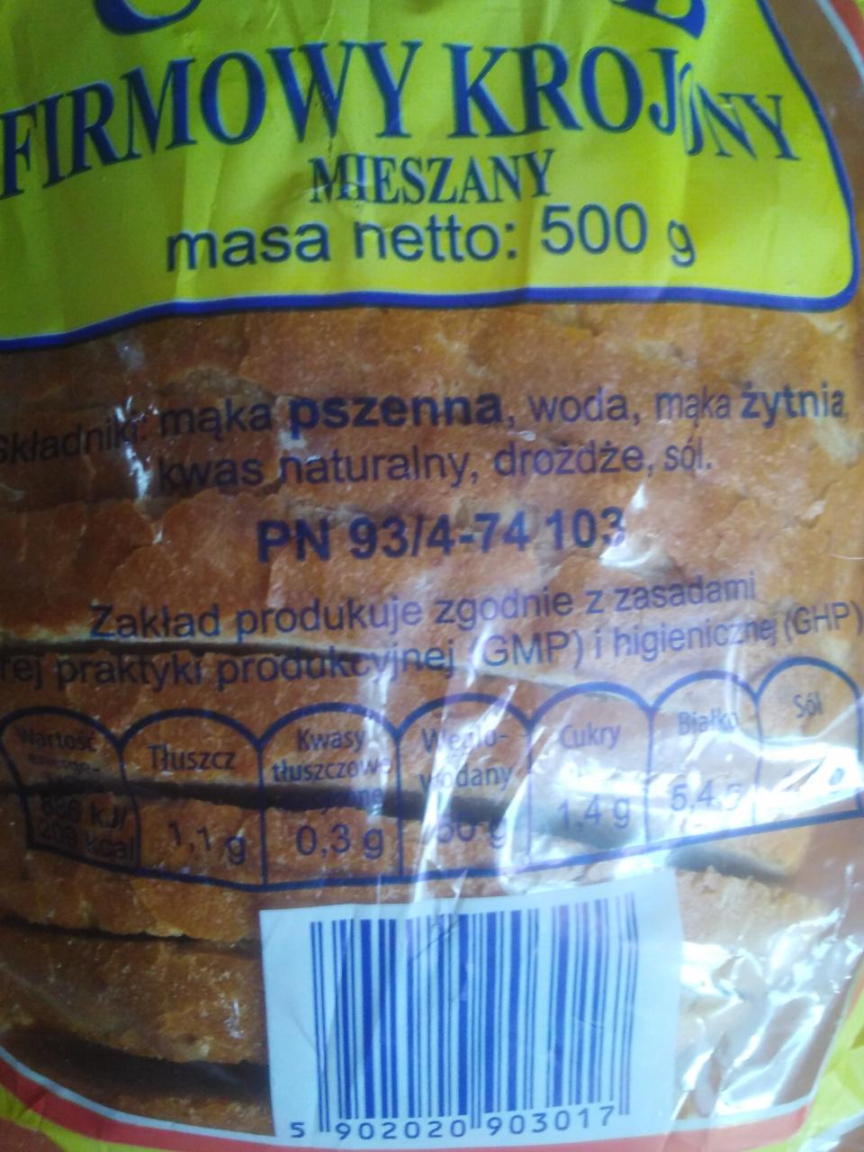 Zdjęcia - chleb mieszany krojony 0,5