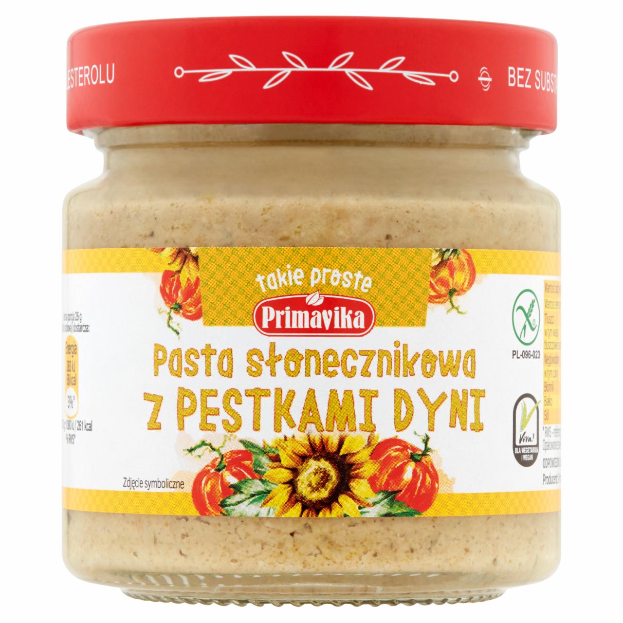 Zdjęcia - Primavika Pasta słonecznikowa z pestkami dyni 160 g