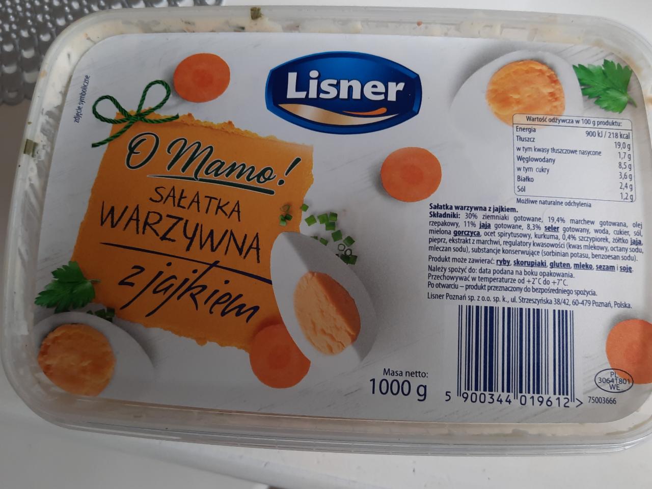 Zdjęcia - Lisner O Mamo! XXL Sałatka warzywna z jajkiem 1000 g