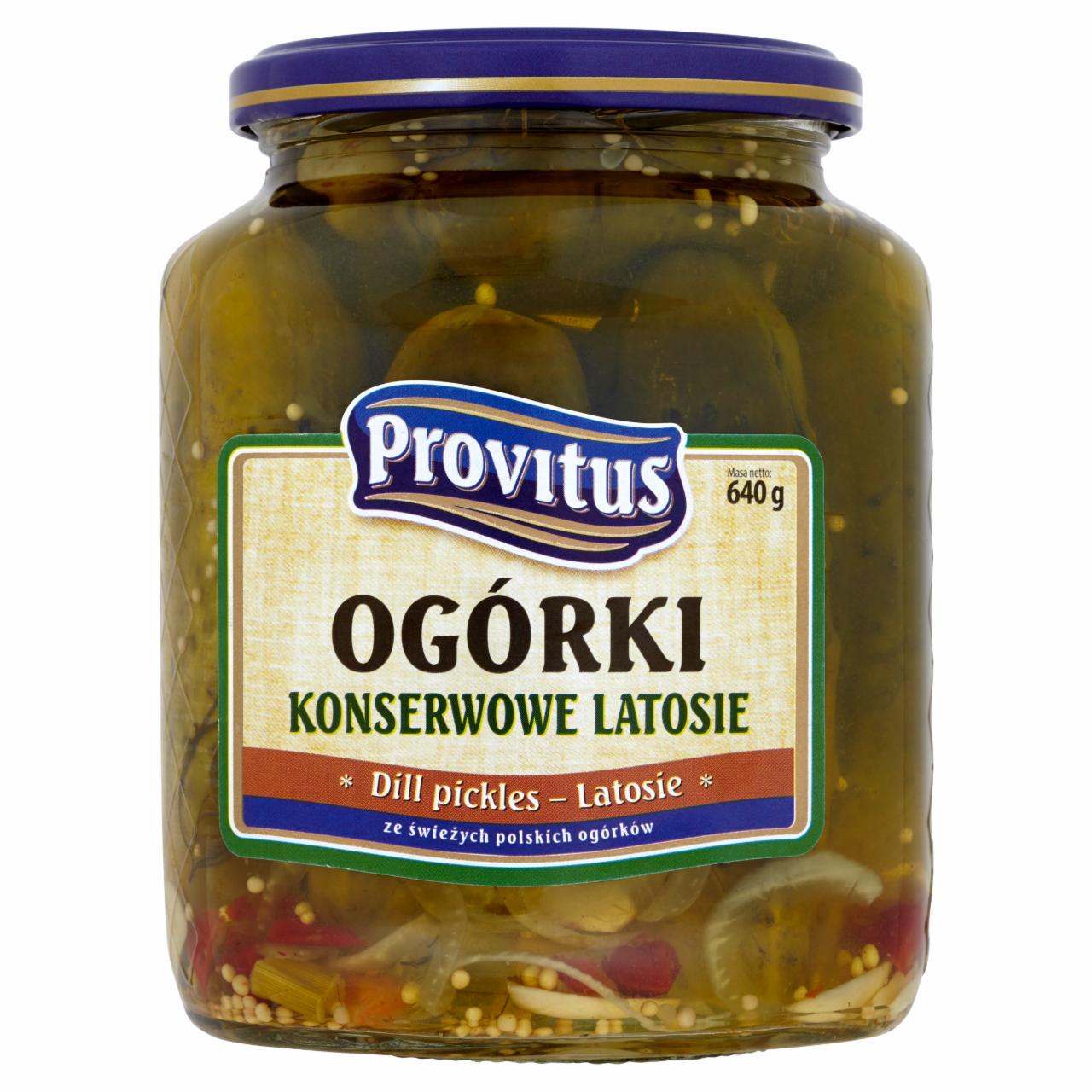 Zdjęcia - Provitus Ogórki konserwowe latosie 640 g