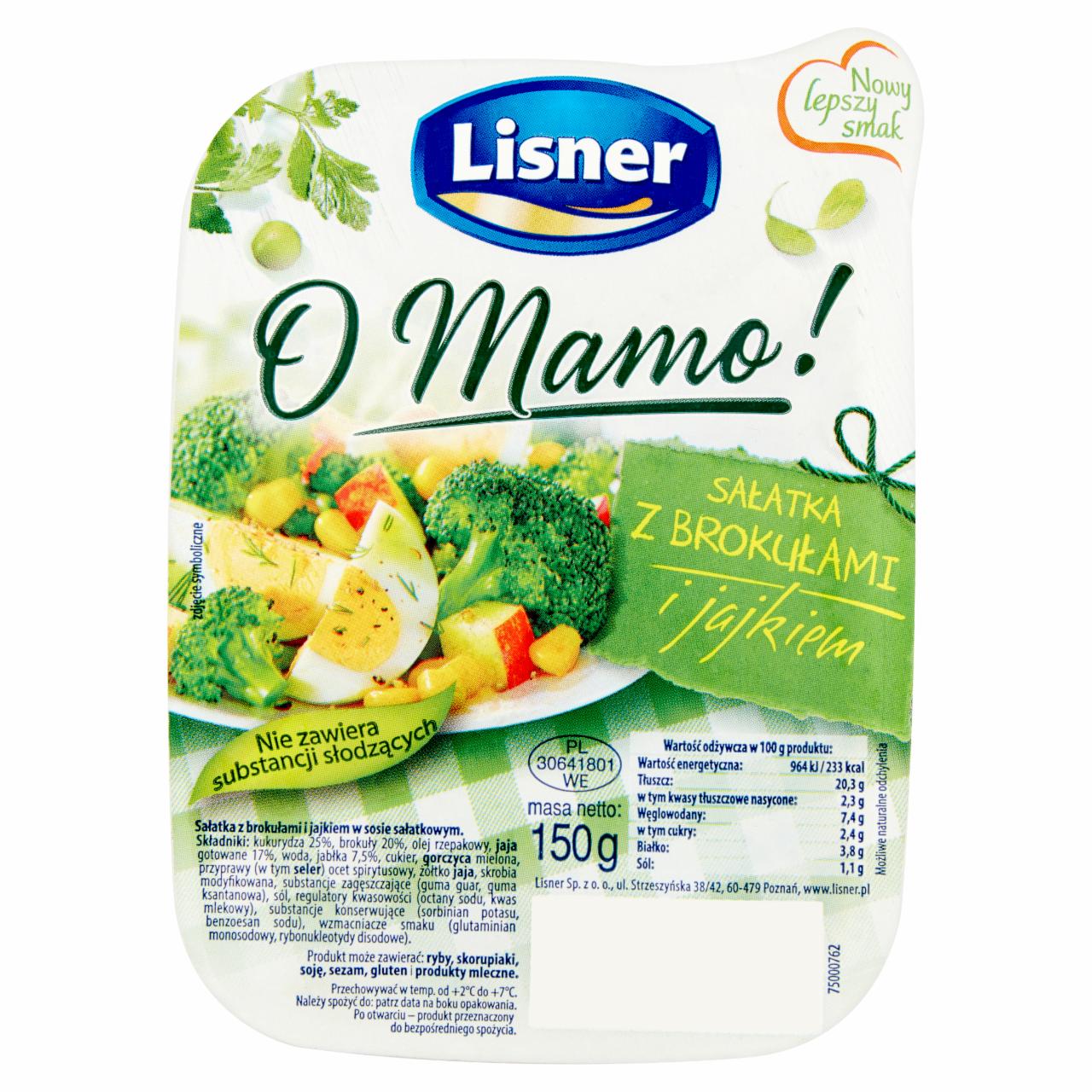 Zdjęcia - Lisner O Mamo! Sałatka z brokułami i jajkiem 150 g