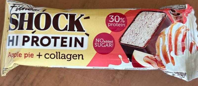 Zdjęcia - Baton proteinowy apple pie i kolagen Fitness shock