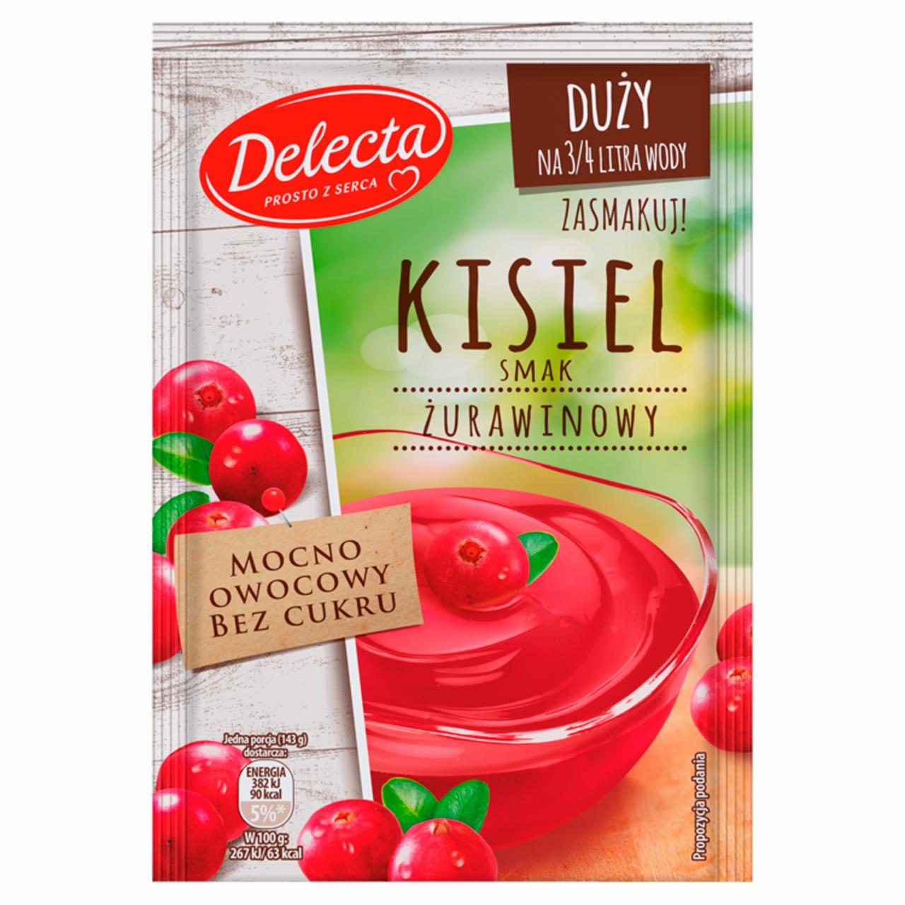 Zdjęcia - Delecta Duży kisiel smak żurawinowy 58 g