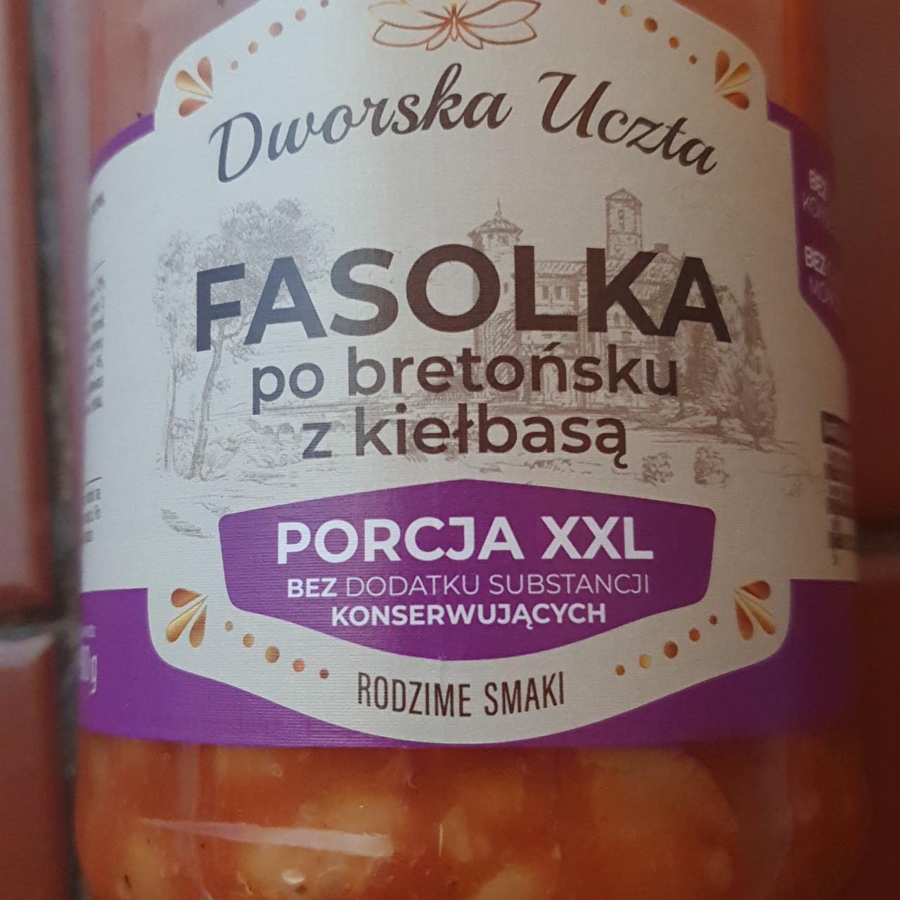 Zdjęcia - Dworska Uczta Fasolka po bretońsku z kiełbasą 900 g