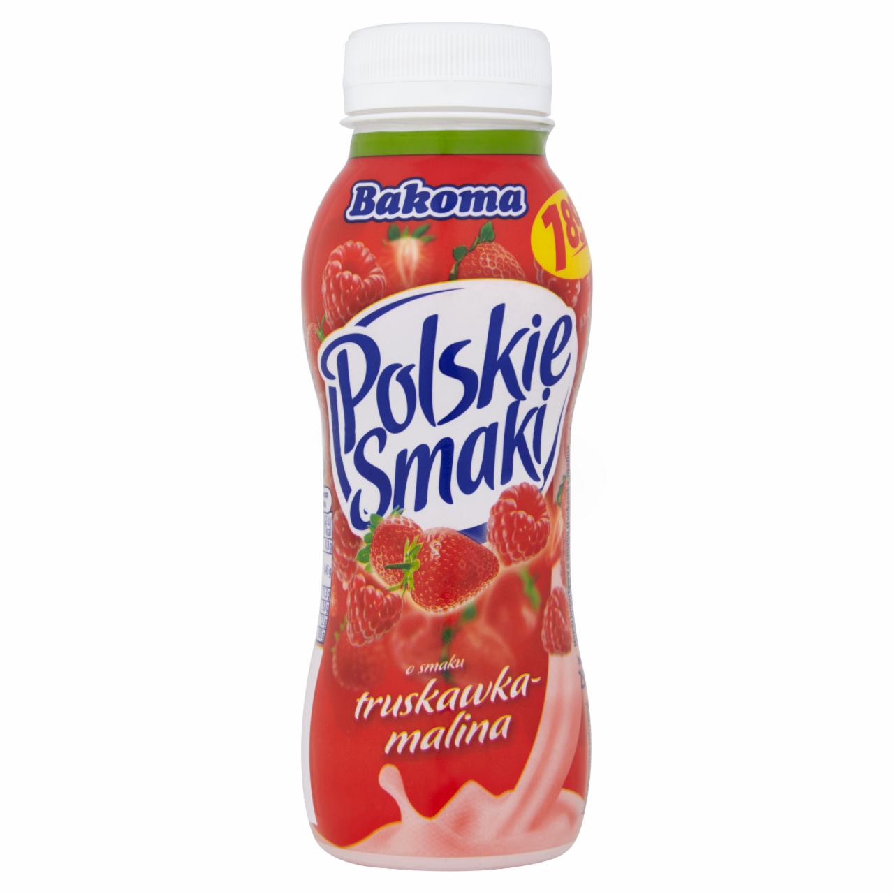 Zdjęcia - Bakoma Polskie Smaki Napój jogurtowy o smaku truskawka-malina 250 g