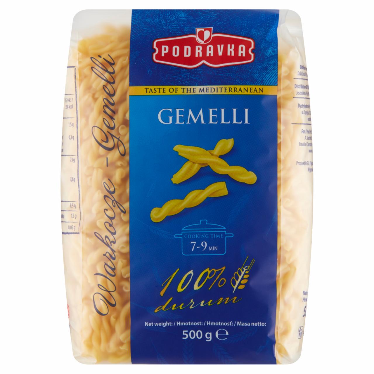 Zdjęcia - Podravka Makaron warkocze gemelli 500 g