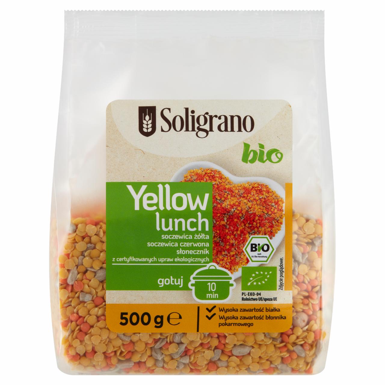 Zdjęcia - Soligrano Bio Yellow Lunch Soczewica żółta soczewica czerwona słonecznik 500 g