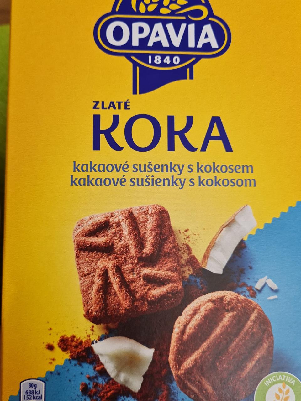 Zdjęcia - Opavia zlaté koka kakaové sušenky s kokosem