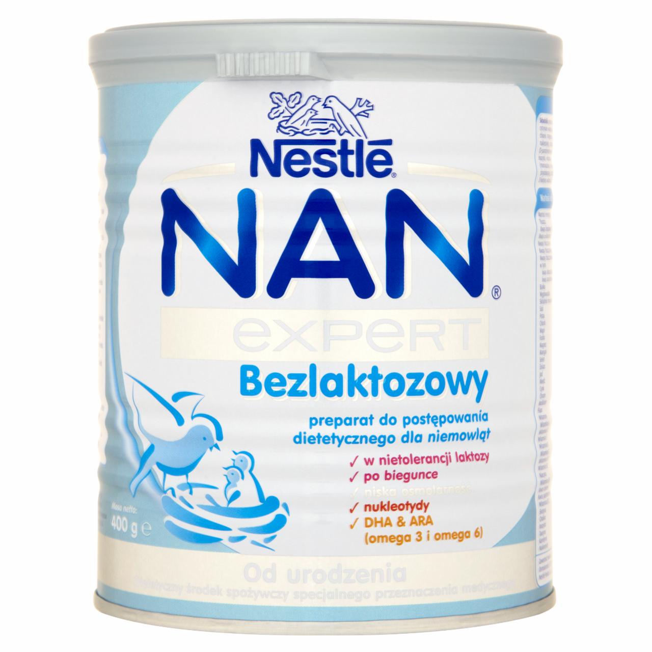 Zdjęcia - Nestlé Nan Expert Bezlaktozowy preparat do postępowania dietetycznego od urodzenia 400 g