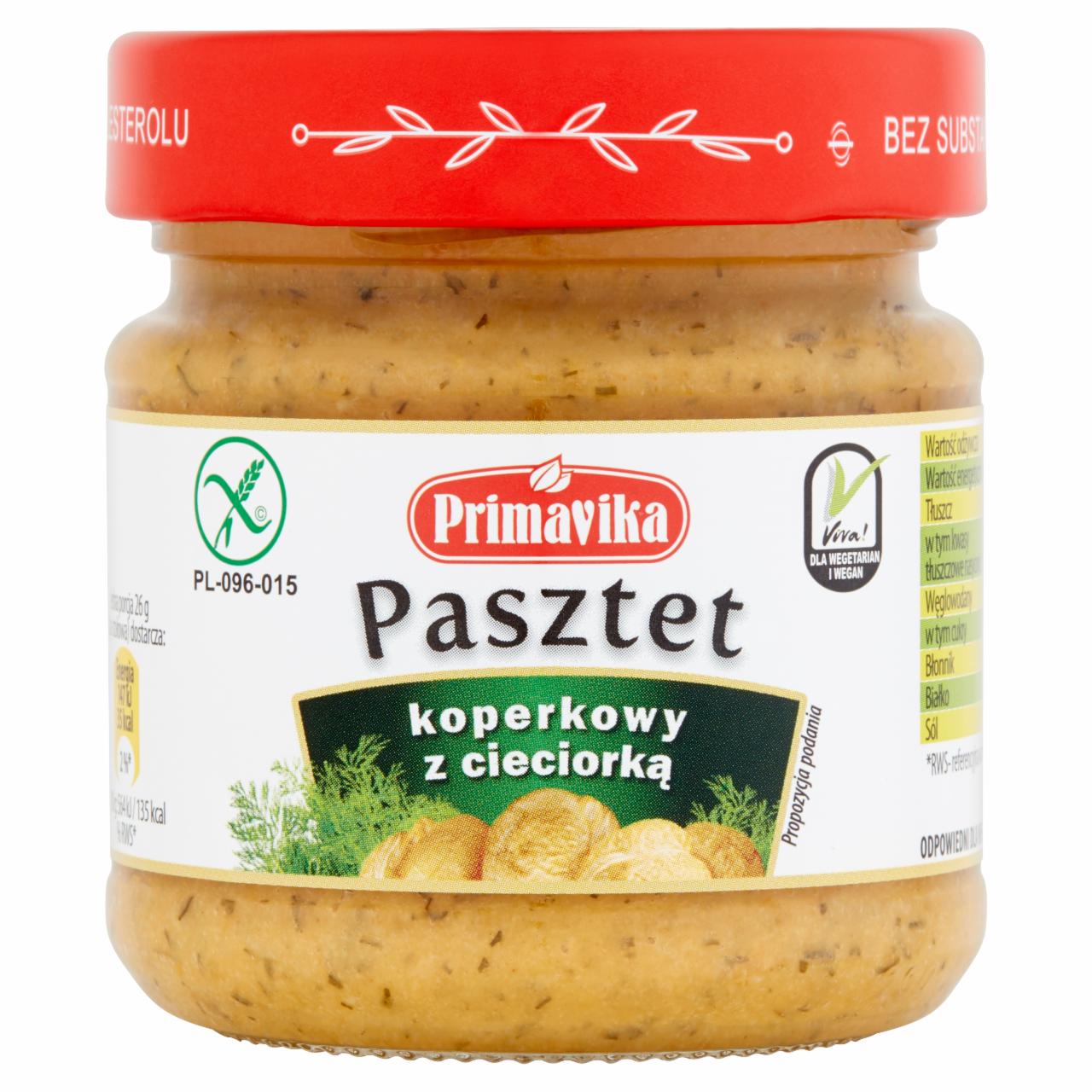 Zdjęcia - Primavika Pasztet koperkowy z cieciorką 160 g