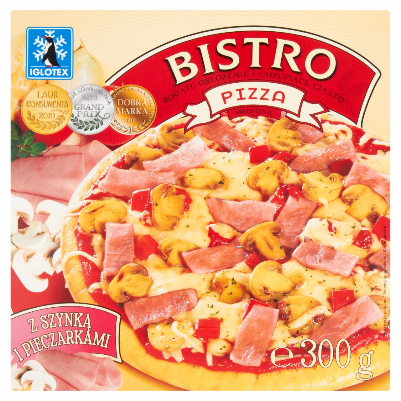 Zdjęcia - Bistro Pizza mrożona z szynką i pieczarkami Iglotex