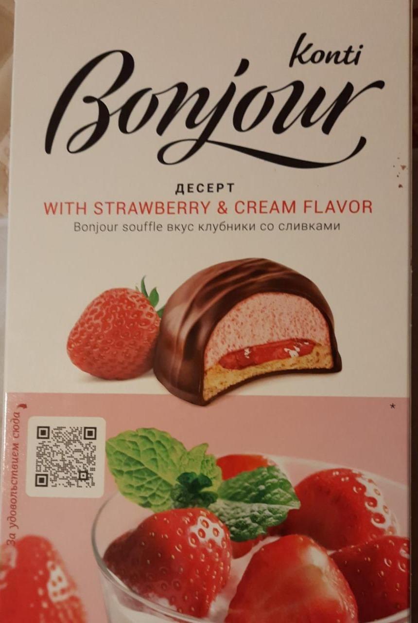 Zdjęcia - Bonjour dessert strawberry & cream Konti