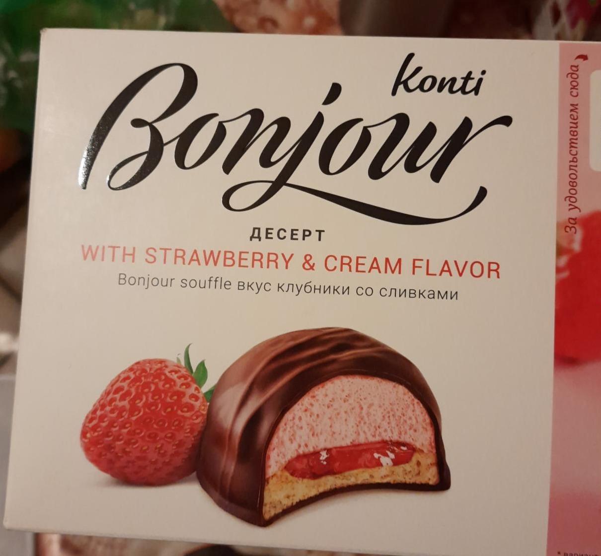Zdjęcia - Bonjour dessert strawberry & cream Konti