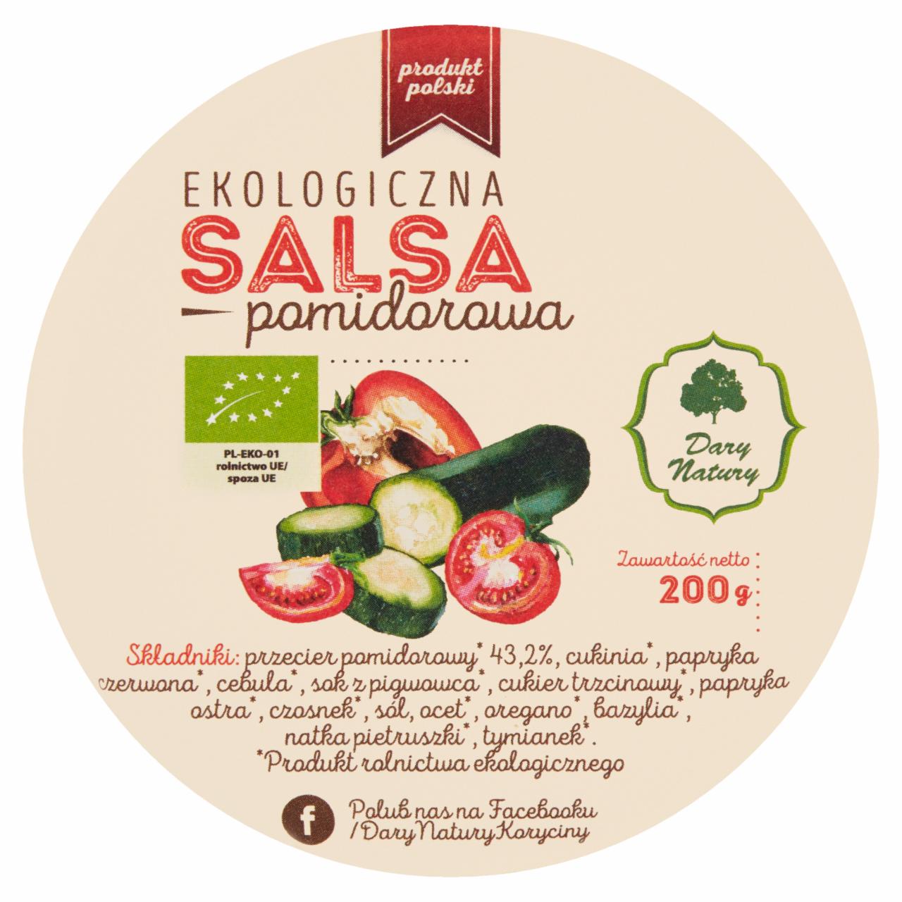 Zdjęcia - Dary Natury Ekologiczna salsa pomidorowa 200 g
