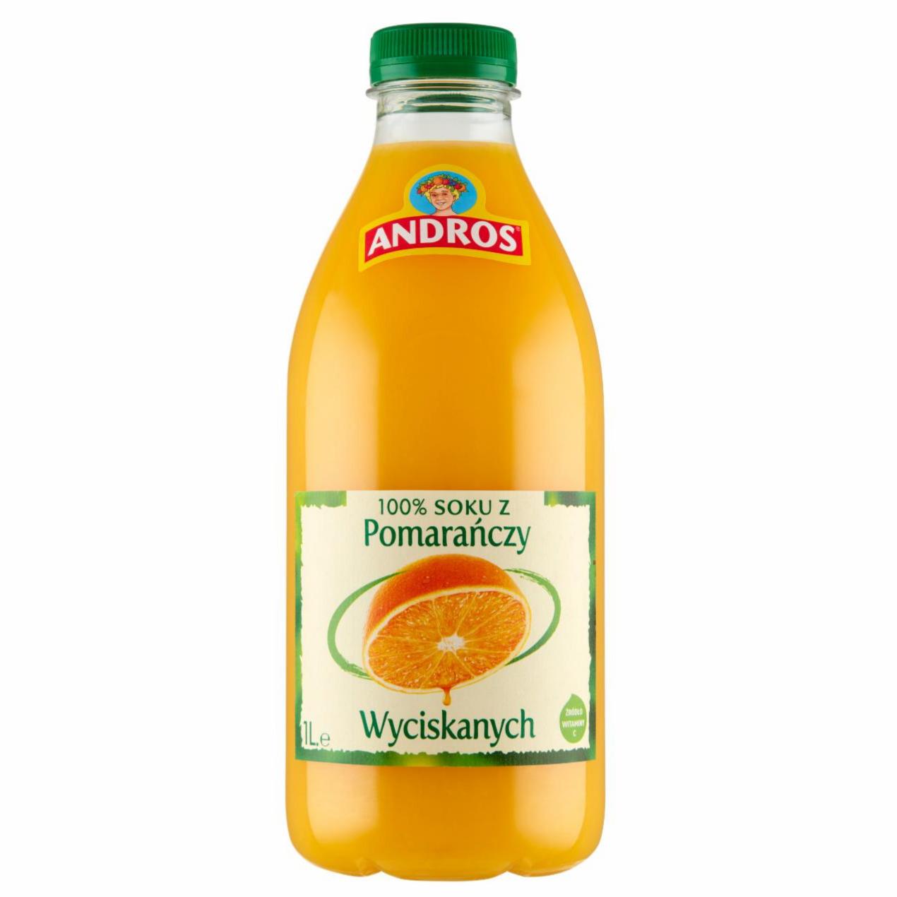 Zdjęcia - Andros 100 % soku z wyciskanych pomarańczy 1 l