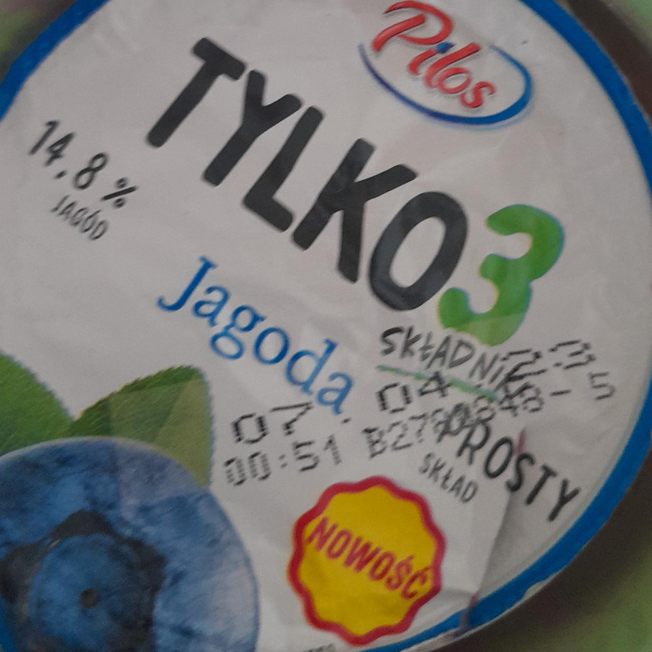 Zdjęcia - jogurt tylko 3 składniki jagoda Pilos