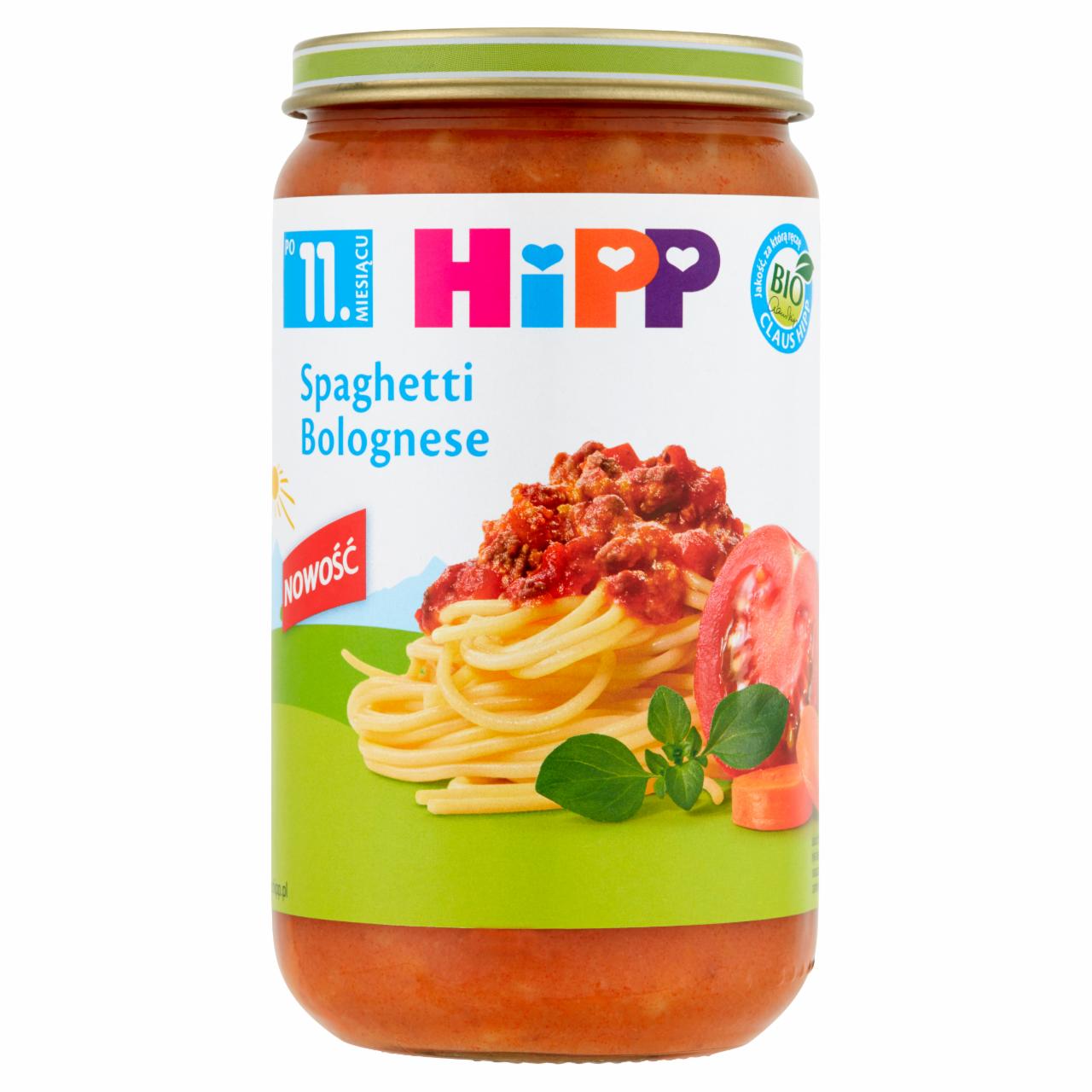 Zdjęcia - HiPP BIO Spaghetti Bolognese po 11. miesiącu 250 g