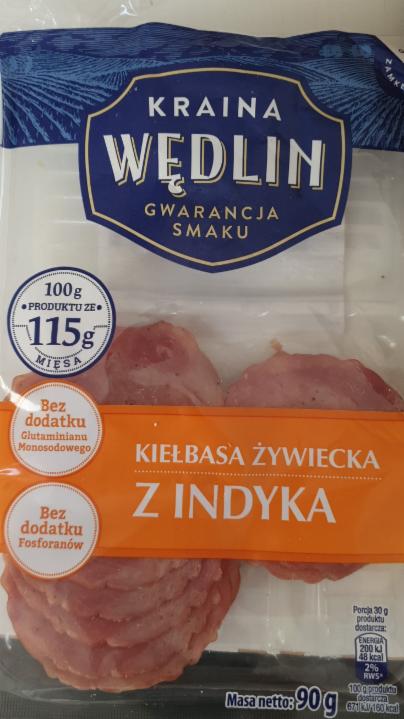 Zdjęcia - Kiełbasa Żywiecka z indyka Kraina Wędlin