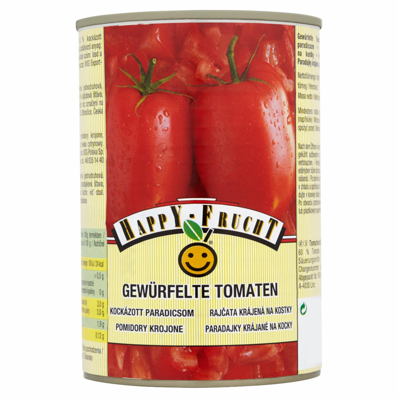 Zdjęcia - HAPPY FRUCHT Pomidory krojone 400 g