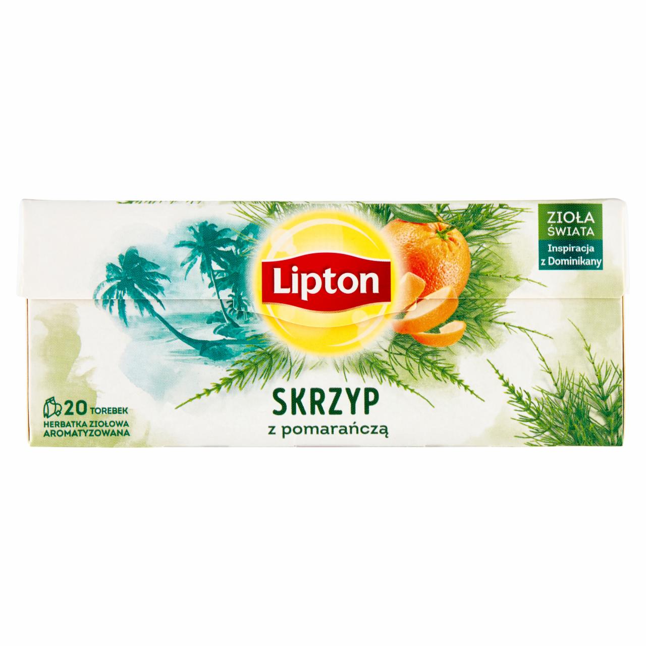 Zdjęcia - Lipton Herbatka ziołowa aromatyzowana skrzyp z pomarańczą 20 g (20 torebek)