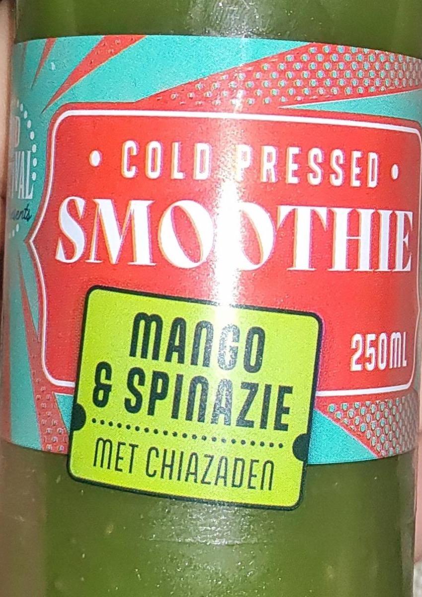 Zdjęcia - Cold pressed Smoothie mango & spinazie met chiazaden