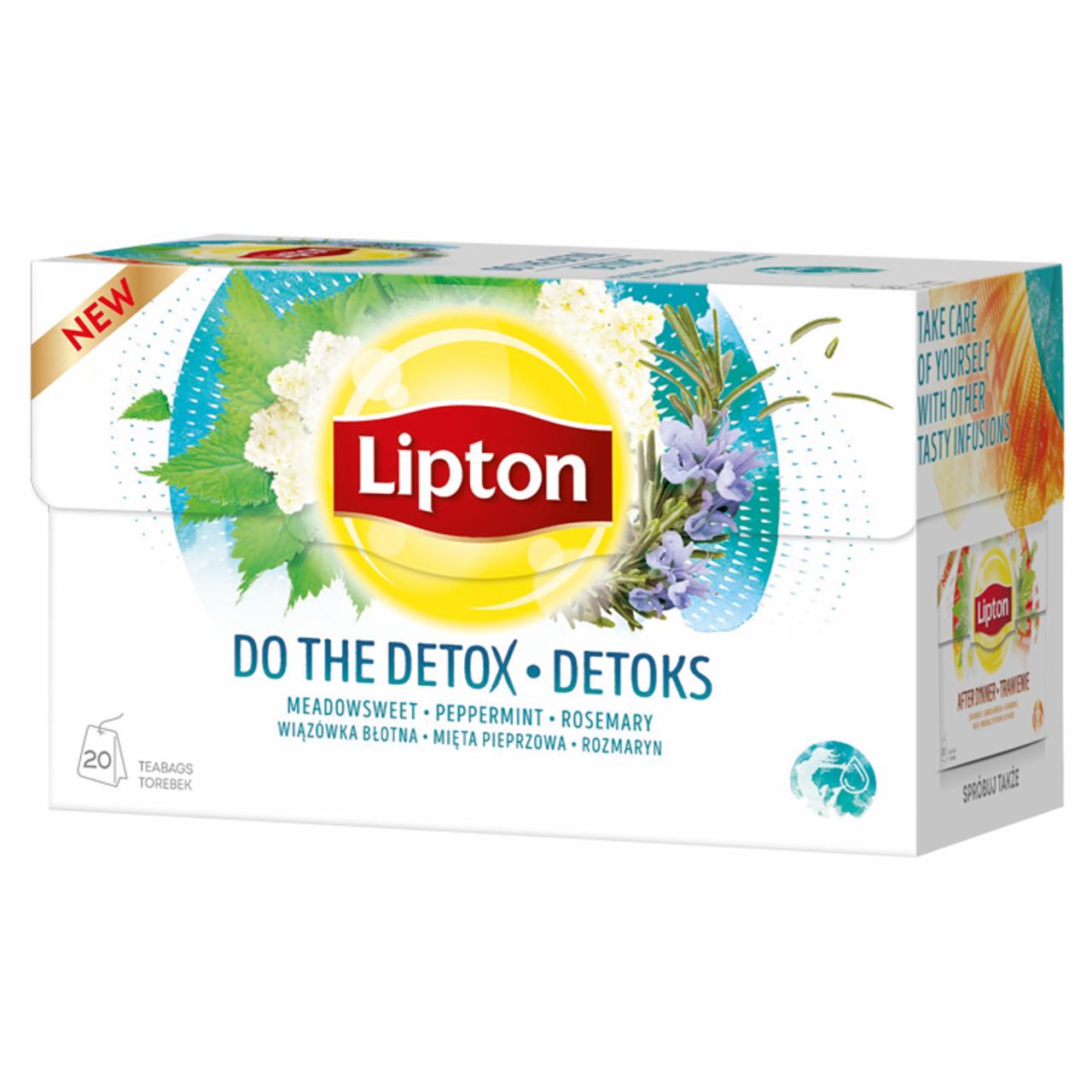 Zdjęcia - Lipton Herbatka ziołowa aromatyzowana detoks 32 g (20 torebek)