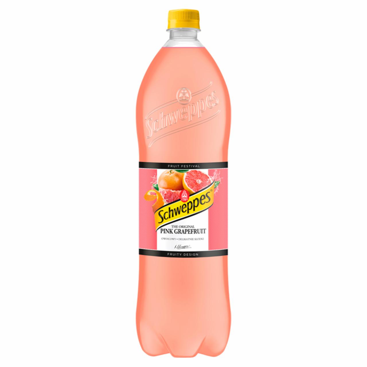 Zdjęcia - Schweppes Pink Grapefruit Napój gazowany o smaku czerwonego grapefruita0,9 l