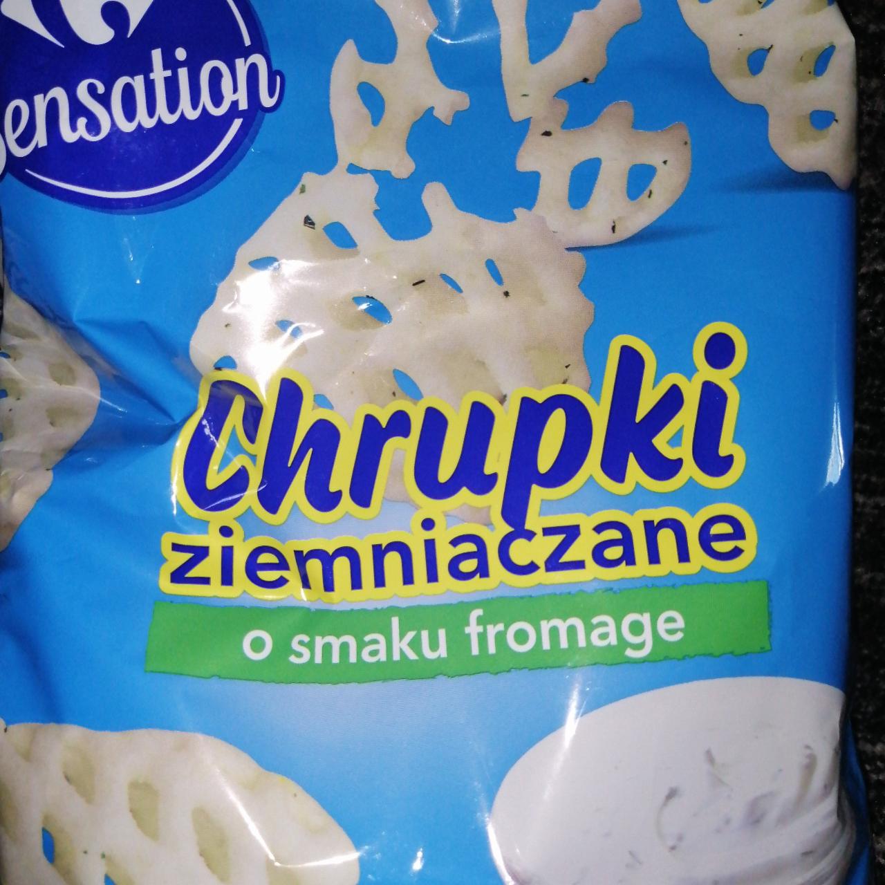 Zdjęcia - Chrupki ziemniaczane o smaku fromage Carrefour sensation