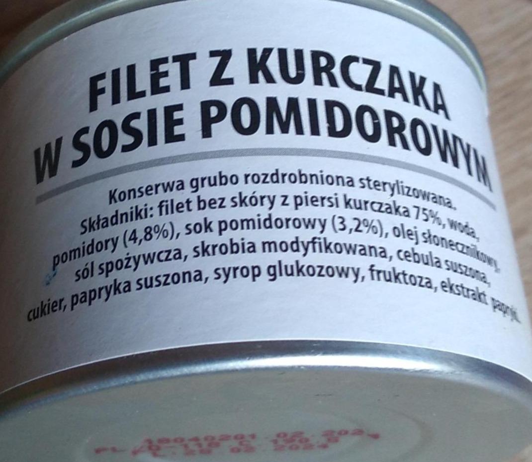 Zdjęcia - filet z kurczaka w sosie pomidorowym Na ostrzu