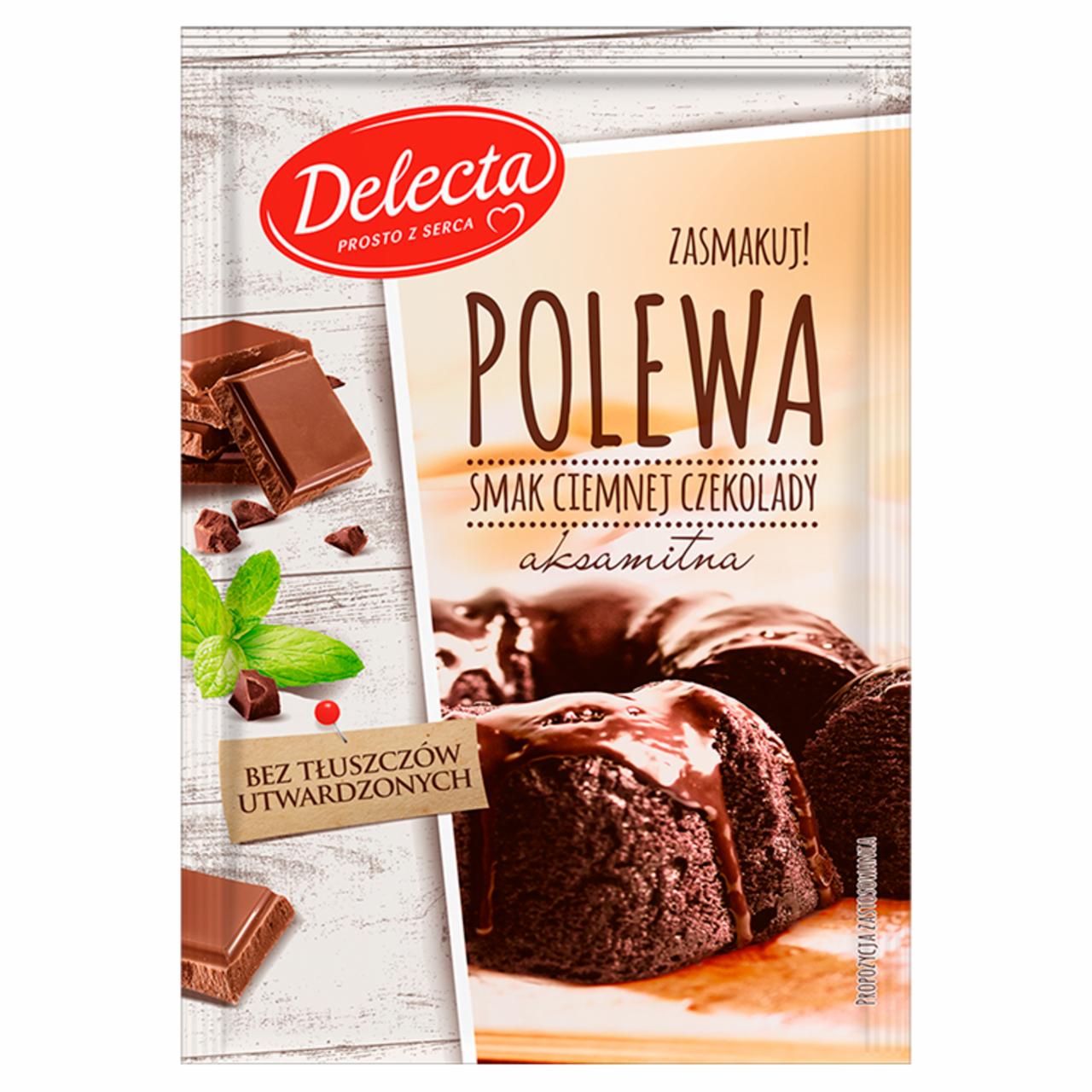 Zdjęcia - Delecta Polewa smak ciemnej czekolady 100 g
