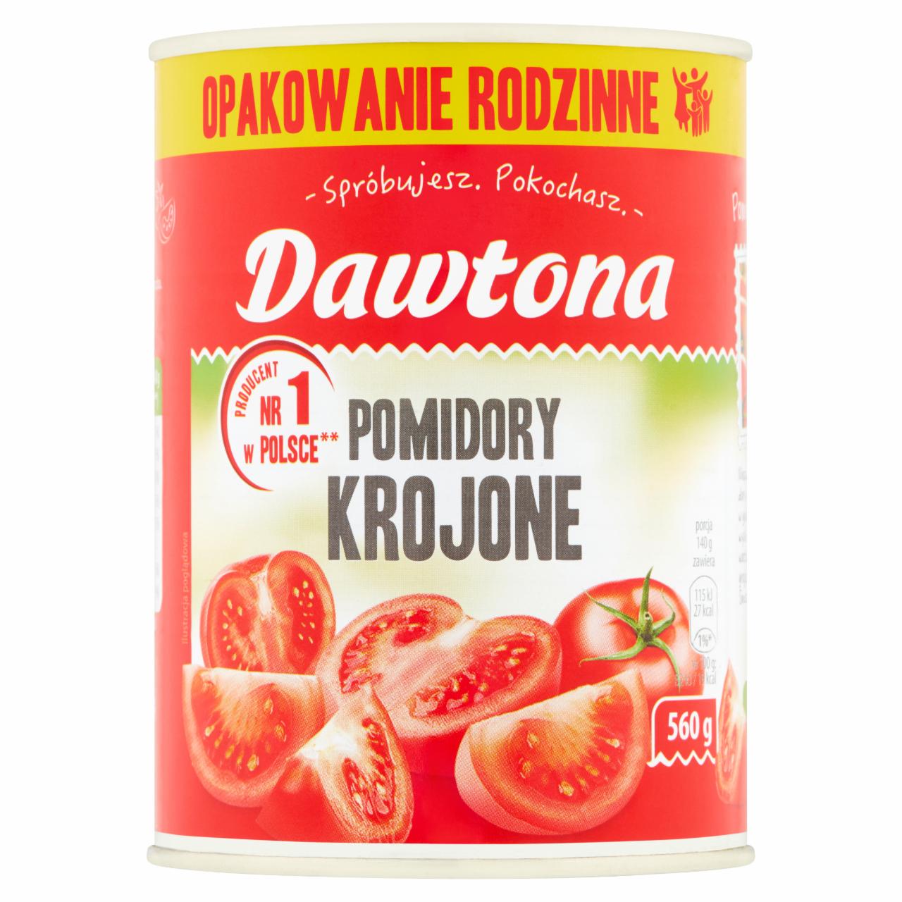 Zdjęcia - Dawtona Pomidory krojone 560 g