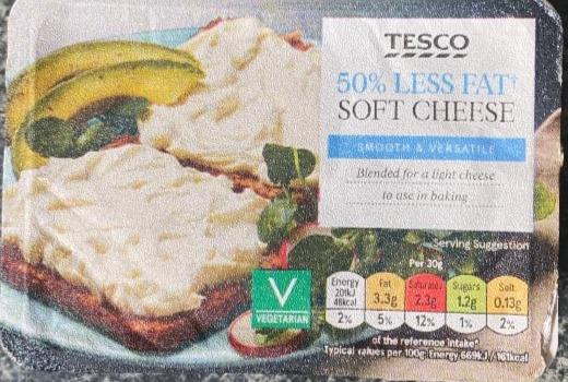 Zdjęcia - 50% less fat soft cheese Tesco