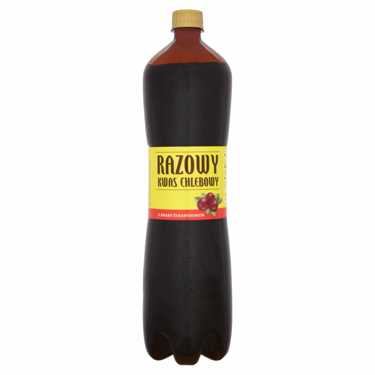 Zdjęcia - Razowy kwas chlebowy o smaku żurawinowym Napój gazowany 1,5 l