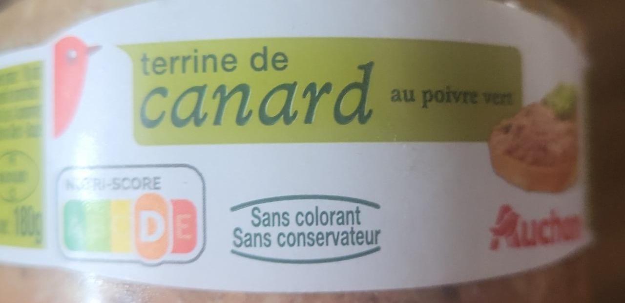 Zdjęcia - Pasztet z kaczki z zielonym pieprzem Terrine de canard Auchan